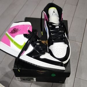 Jordan Mens Sneakers - Pink, Black, and White